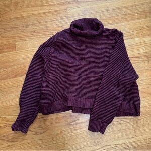 MADEWELL Burgundy Side-Button Turtleneck Sweater Size XXL Wool